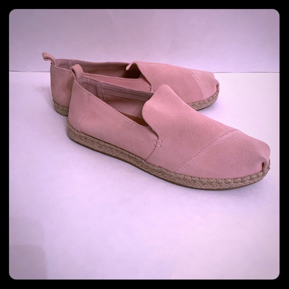 Toms Deconstructed  Alpargata Pale Pink Suede
